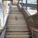 La lunga e ripida scala che collega corso Italia alla stazione vista dal basso